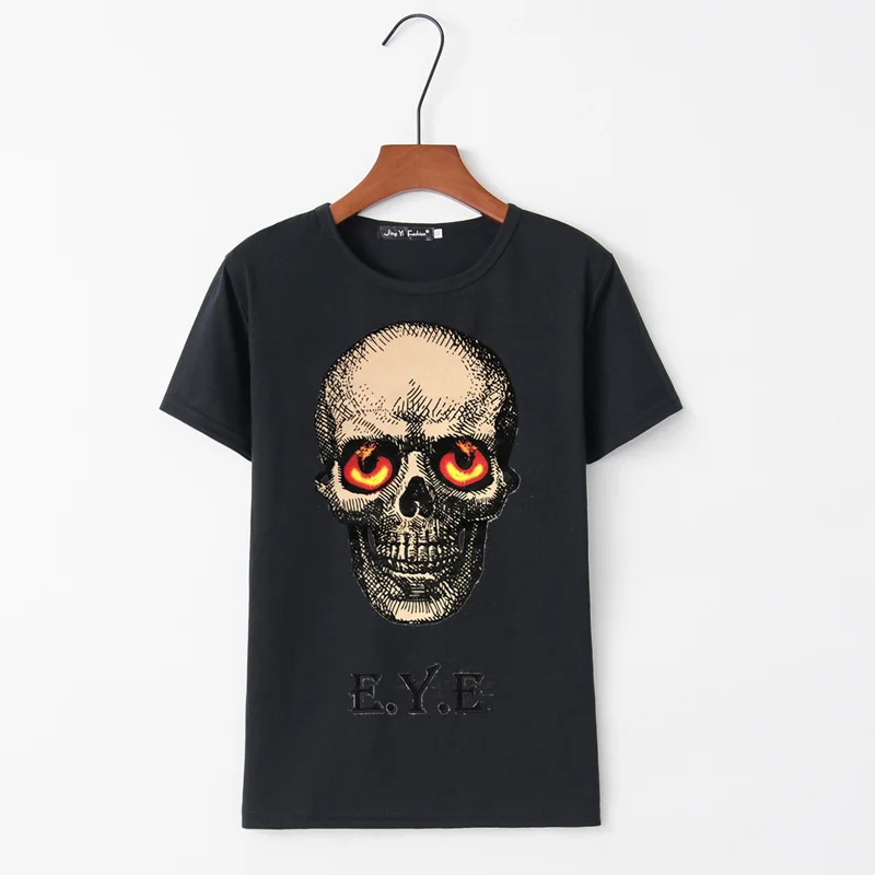 

New Printed T-shirts With Round Summer Detonation In 2019 Collar And Short Sleeves Women Tops 100% Cotton Size S-XXL HJH