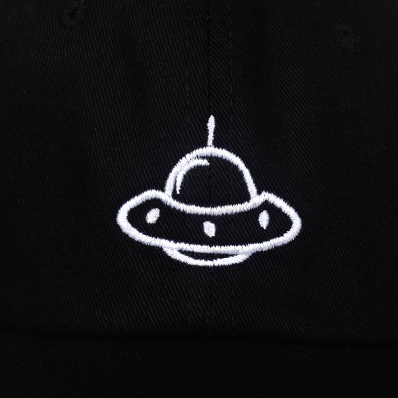 Бейсбольная Кепка с вышивкой НЛО модная кепка Snapback Регулируемая из 100% хлопка в