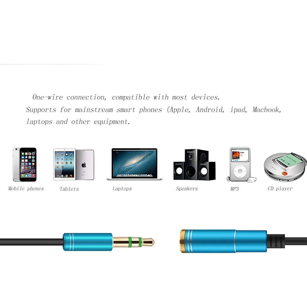 Jack 3.5mm Male to Female Audio Cable Headphone Aux Extension Cable 1m 1.5m 2m 3m for Computer Cellphone TV MP3/4 CD players