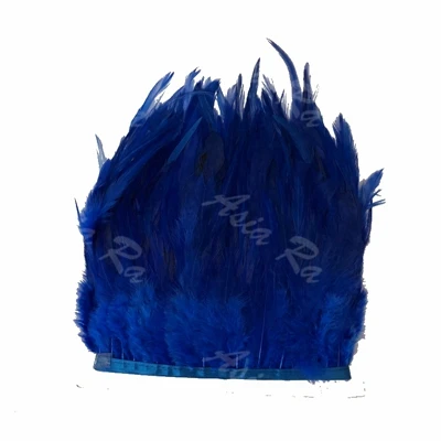 10 лет/лот 31 Цвет Окрашенные петух Hackle куриное перо отделка 10-15 см седло перо ленты курица отделка из перьев - Цвет: royal blue