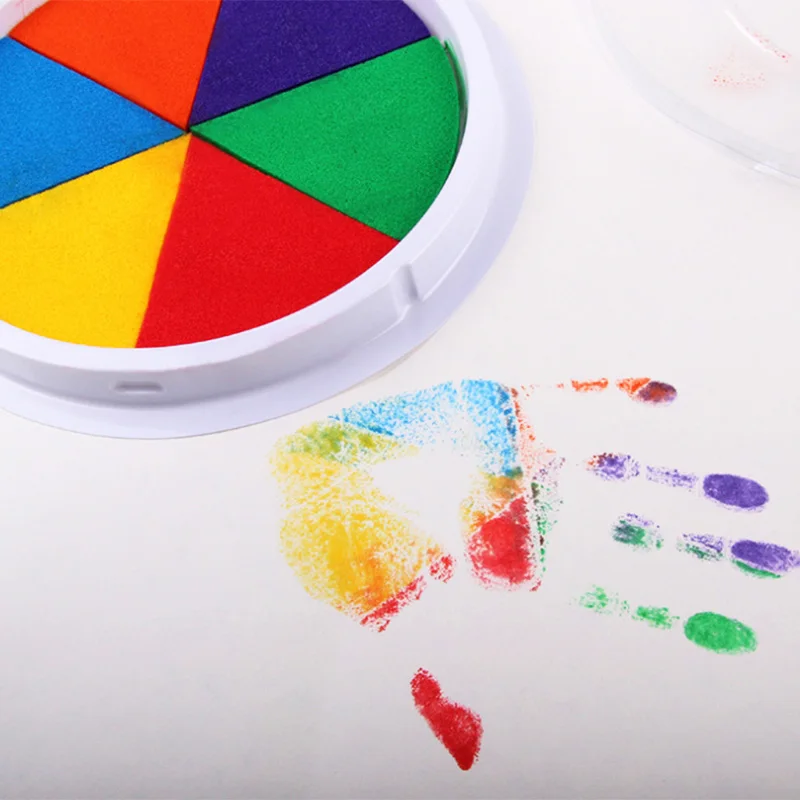 Монтессори Рисунок Игрушки для малышей от 0 до 12 месяцев цветные чернила прокладка для печати DIY пальчиковая живопись для рукоделия