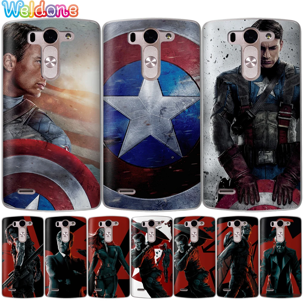 

Marvel Avengers Captain America SHIELD Phone Case For LG Q6 Q7 G6 G7 V30 XPower3 K10 K8 2018 2017 K9 K11 G4 K7 case Etui cover