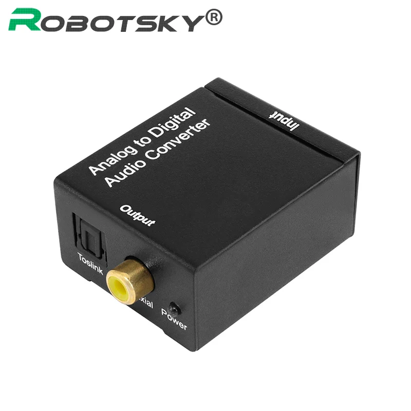

New Analog To Digital Audio Converter Adapter SPDIF Coaxial L/R RCA&Optical Toslink Audio Converter Analog To Digital Adapter