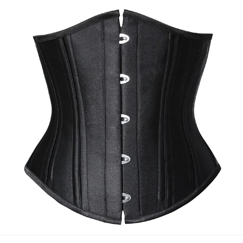 26 Steel Boned Corset Black Steampunk Waist Trainer Corsets Slimmer Weight Loss Double Boned Corsets and Bustier Gothic Clothing