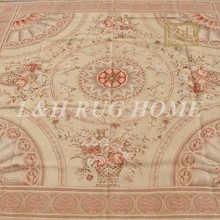 8'x8 'Aubusson ковры шерстяные Ковры s красный дизайн, Французский Aubusson Ковры, ручной работы Ковры