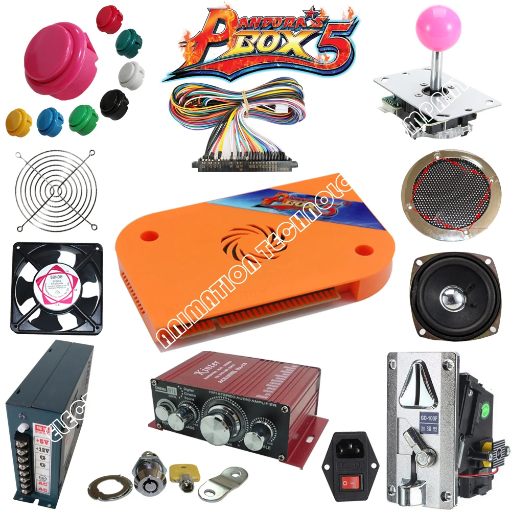 

Jamma game DIY kit Arcade bundle parts Pandora 4S multi game PCB board Upgraded Version 680 in 1 box 4S HDMI VGA output