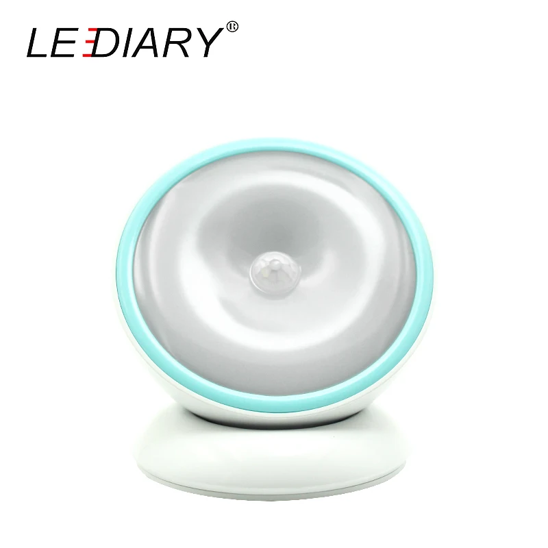 LEDIARY Новинка вращающийся инфракрасный датчик ночник перезаряжаемый