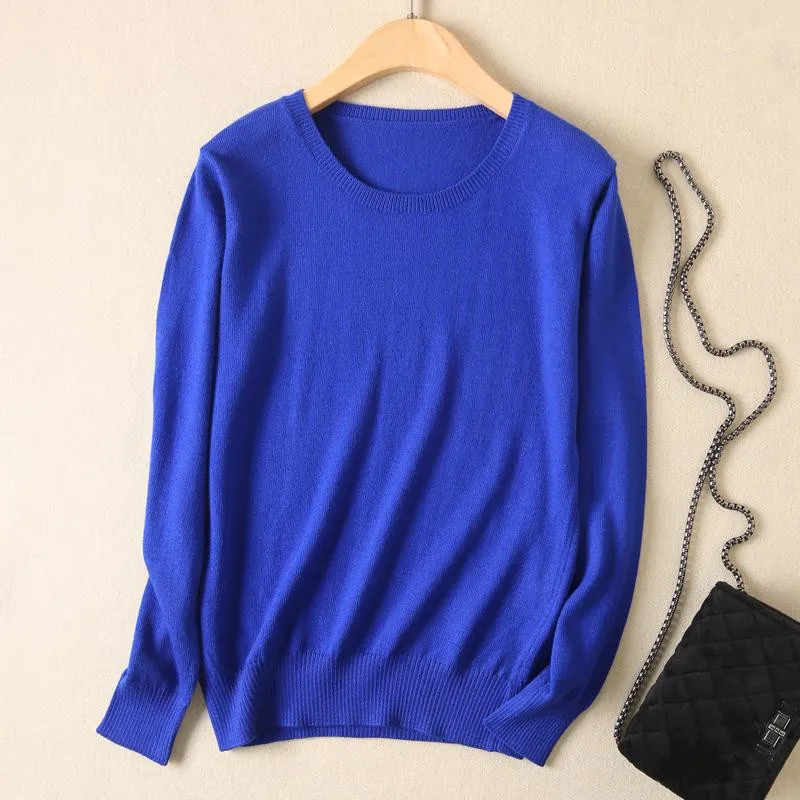 2020 Autumn Round Neck Cashmere Sweater Women Fashion Pullover Winter Sweaters Solid Color Plus Size Knit Bottoming Shirt | Женская