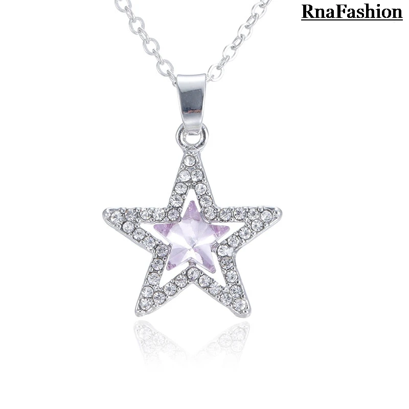 

RNAFASHION Manufacturer of Wholesale fashion exquisite Crystal Star crystal pendant necklace Women 2017 Chain Necklace