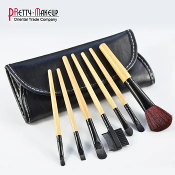 

New Brand BB 7pcs Makeup Brushes Set Portable Make Up Brush With Black Case, With Logo, Free shipping