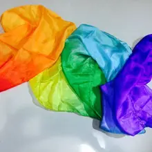 Шелк стример палочка стержень танец Шелковый Стример-поклонение или хвалу танец скручивание Ритмическая гимнастика Радуга