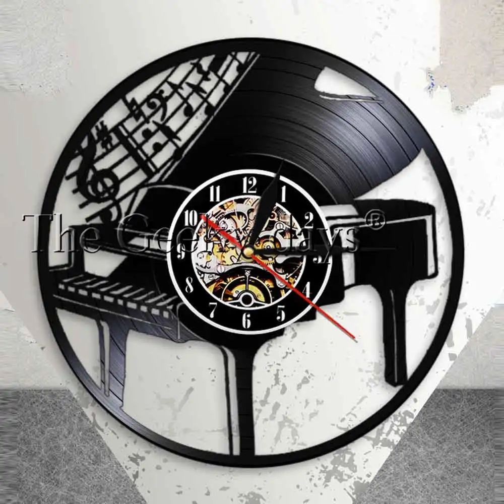 Musical Instrument Piano Wall Clock Musical Notes Melody Grand Piano