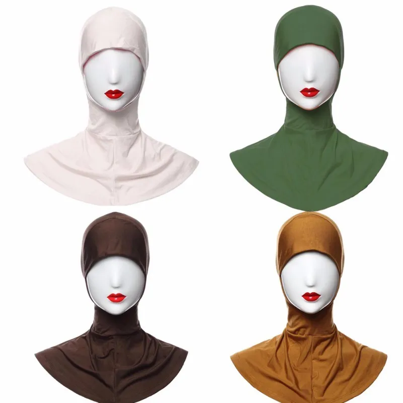 Дамы хиджаб под шарф Средства ухода за кожей шеи груди крышка Исламская кость Бонне Кепки шляпа головные уборы