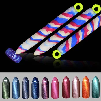 WUF 1 Piece New 3D Effect Nail Art Tool Magnet Pen For DIY Magic Magnetic Polish UV Gel Polish Cats Eyes
