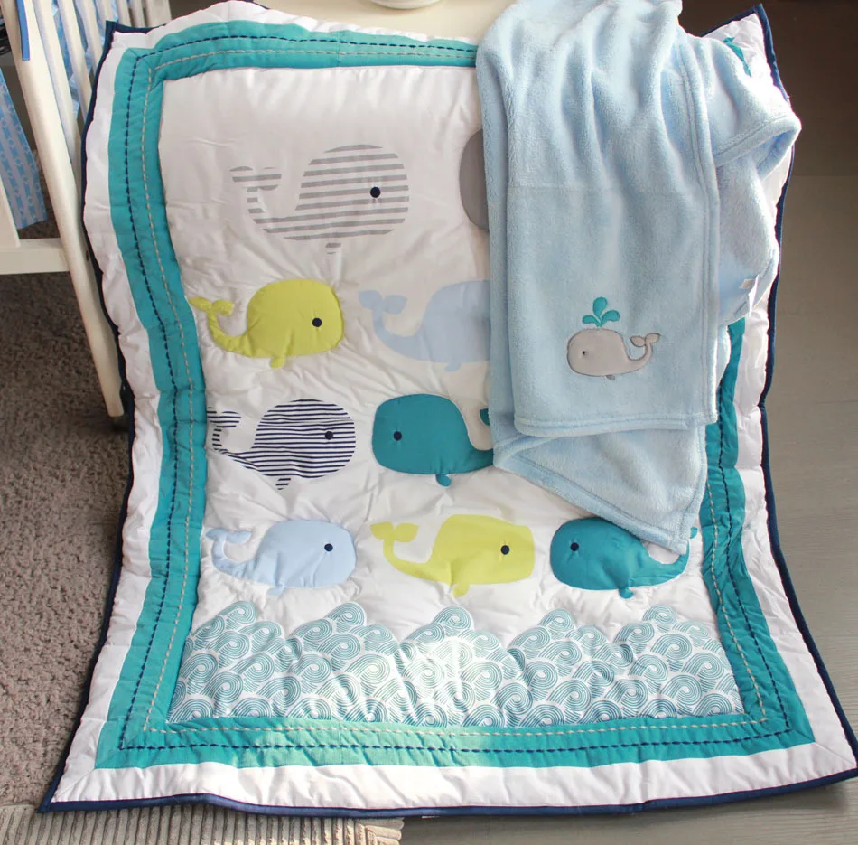 hamptons whale baby bedding