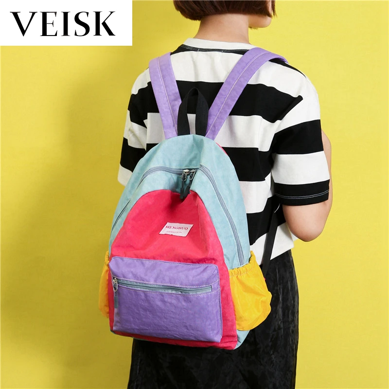 Veisk Рюкзаки для подростков Обувь для девочек рюкзак Для женщин рюкзак Сумки Милый Рюкзак Kawaii школьная сумка BookBag Harajuku
