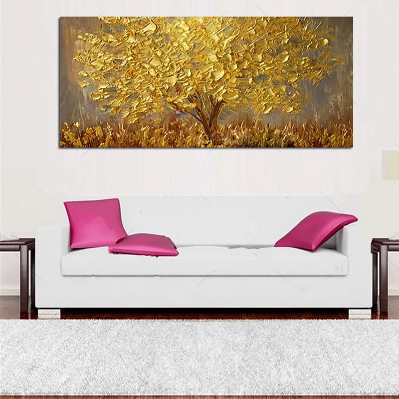 Hand-Painted-Knife-Gold-Tree-Oil-Painting-On-Canvas-Large-Palette-3D-Paintings-For-Living-Room (1)