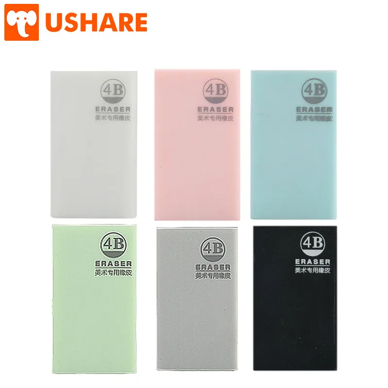 

USHARE PVC Rubber Stationery Latest Pure Colored Unbreakable Durable Giant Student Pencil Colorful Eraser School Office Supplies