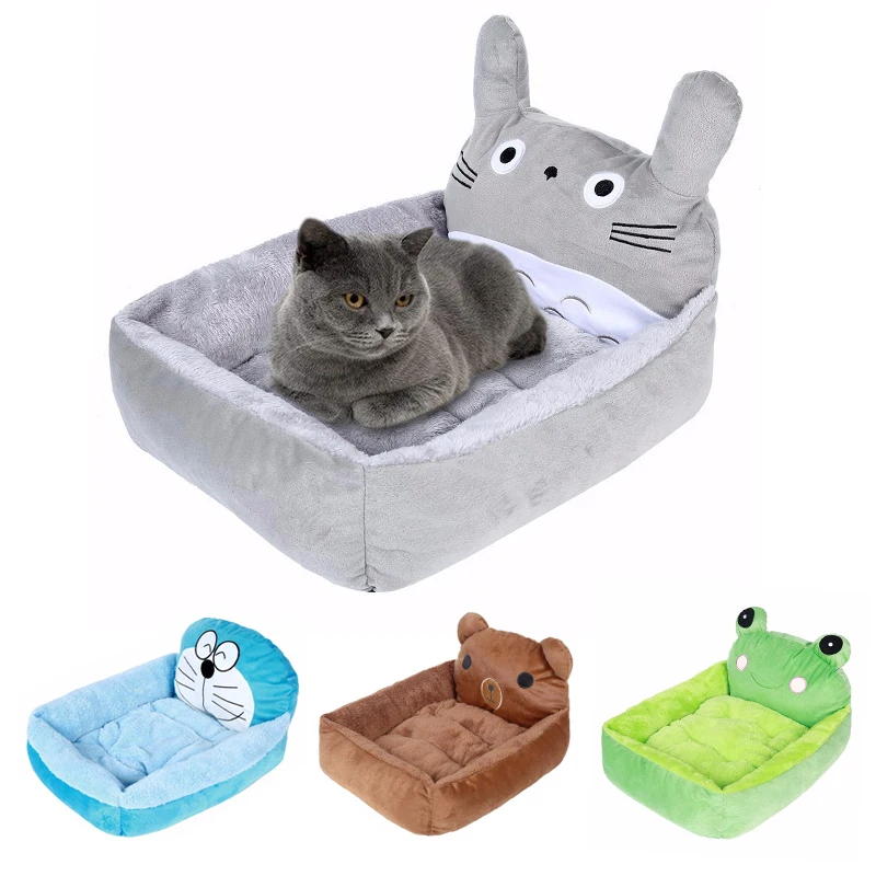 

Lovely Cartoon Cat Beds Mats Cushion Cozy Winter Warm Pet Bed Blanket For Small Cats Dogs Washable Kitten Kitty Cat Houses Sofa