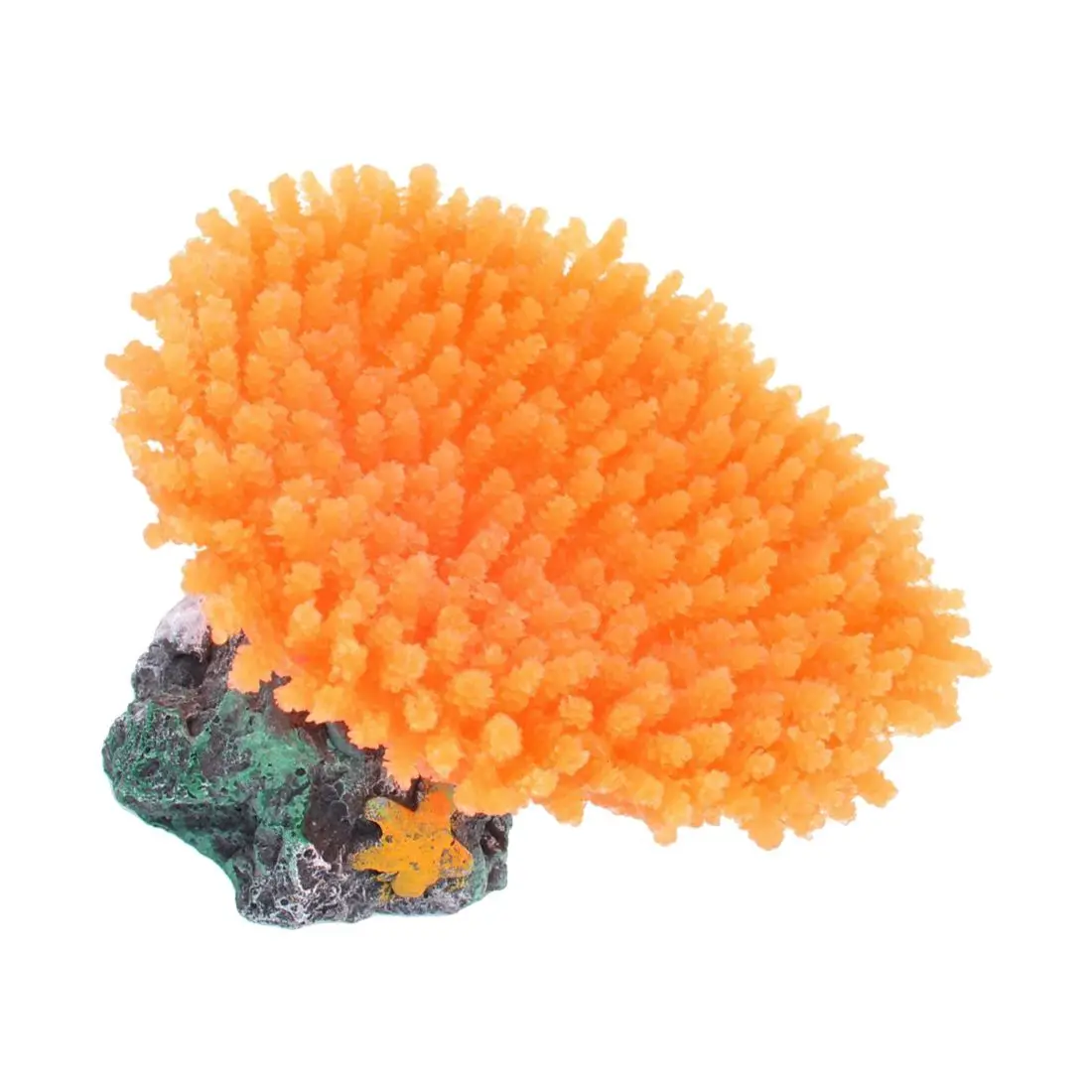 2 дюйма аквариум оранжевый силиконовый искусственный Sea Anemone Коралл орнамент