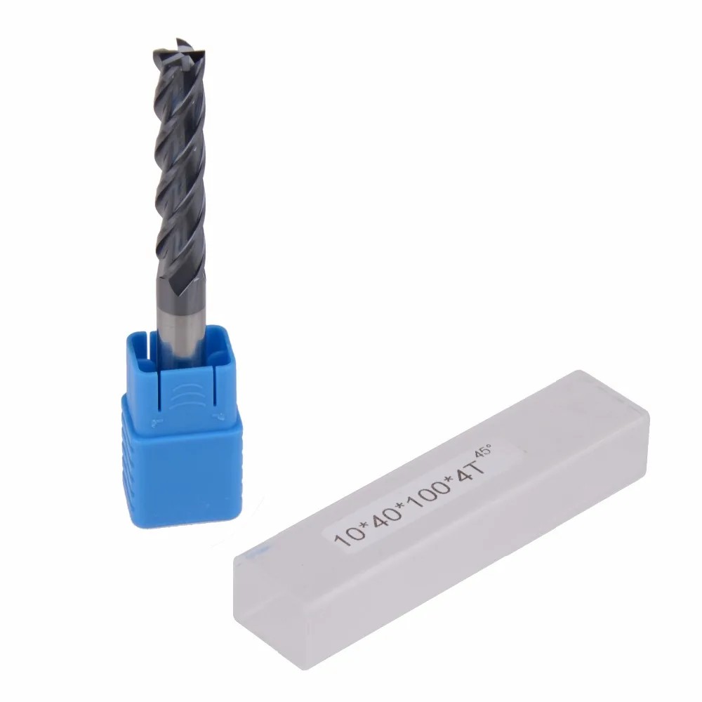 

1Pcs HRC45 d10*40*D10*100L Four Flutes Micro Solid Carbide Face End Mill CNC Milling Cutter Bits For Steel Milling