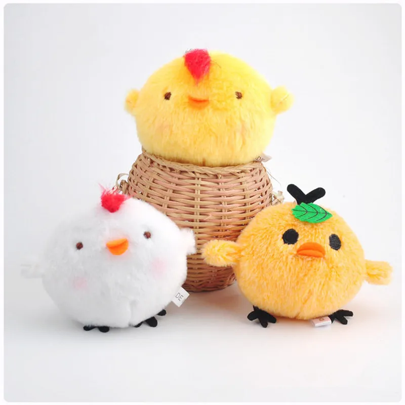 Мультфильм kawaii плюшевый маленький желтый Брелок «цыпленок» мягкие детские мягкие животные игрушки Оригинальное кольцо для ключей подвеска милые дети