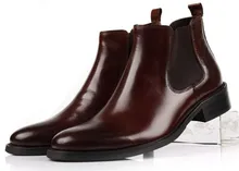 Grande tamanho EUR45 Marrom tan/preto homem sapatos ankle boots de couro genuíno dos homens de negócios vestido sapatos sapatos da moda