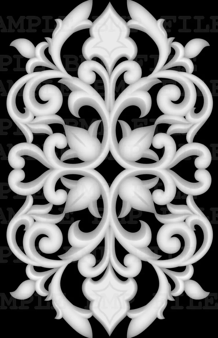 Decor 3d model for cnc in STL file format Picture STL_1437_bmp | Инструменты