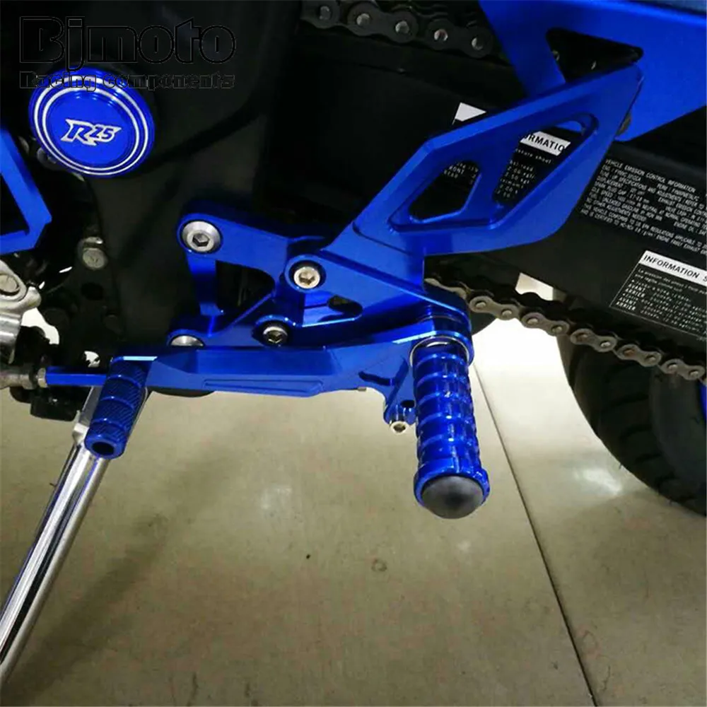 BJmoto R25 R3 CNC алюминиевая подставка для ног регулируемый задний Набор Yamaha YZF 2013 2020 Yzf