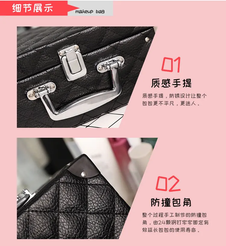 portable large-capacity cosmetic case cosmetic storage bag waterproof travel portable professional multi-layer cosmetic bag