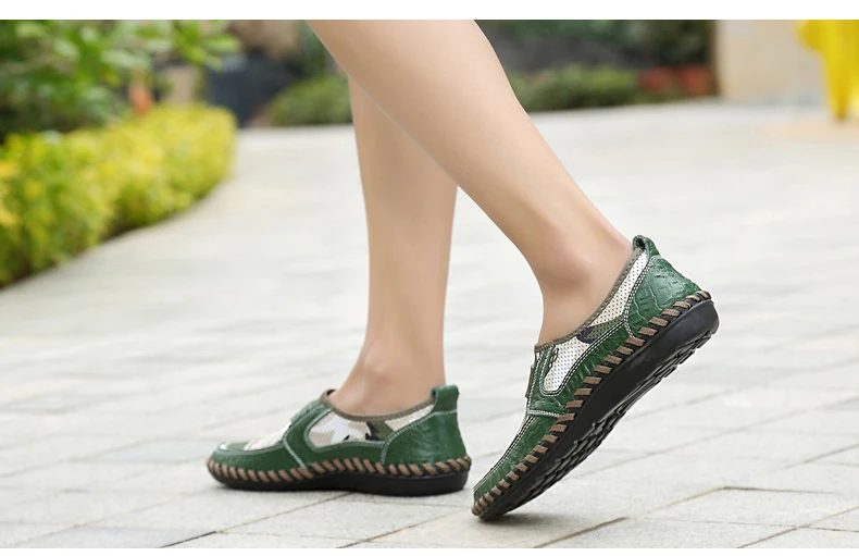 MIXIDELAI брендовая мужская обувь 2019 летняя дышащая сетчатая обувь мужская повседневная обувь кожаная модная летняя обувь Мужская мягкая