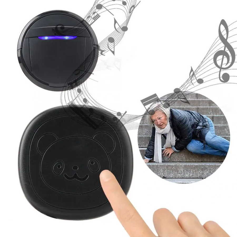 Wireless Waterproof Touch Button Alarm Pet Dog Training Door Bell Emergency SOS Caller Smart Doorbell 0-110dB 5 Level Adjustable-0