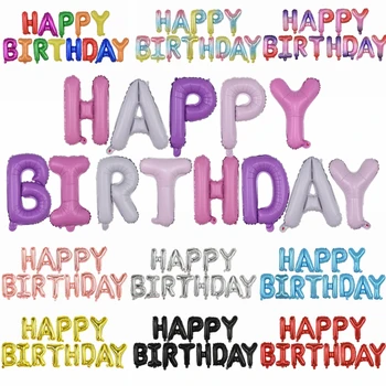 

1set 16inch Letter HAPPY BIRTHDAY Balloons Multicolor Alphabe Foil Balloons for Kids Favor Birthday Party Air Ball Decoration 85