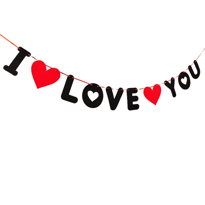 15ft I Love You Foil Banner Engagement Wedding Valentine Day Party Decoration