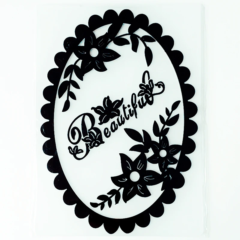 

YLEF074 Flower Circle Plastic Embossing Folder For Scrapbook Stencils DIY Photo Album Cards Making Decoration Scrapbooking Tools