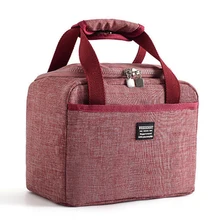 Удобная сумка для пикника 14*24*17 см, фиолетовая, светло-серая, оксфордская, изолированная, водостойкая, теплая, светло-синяя