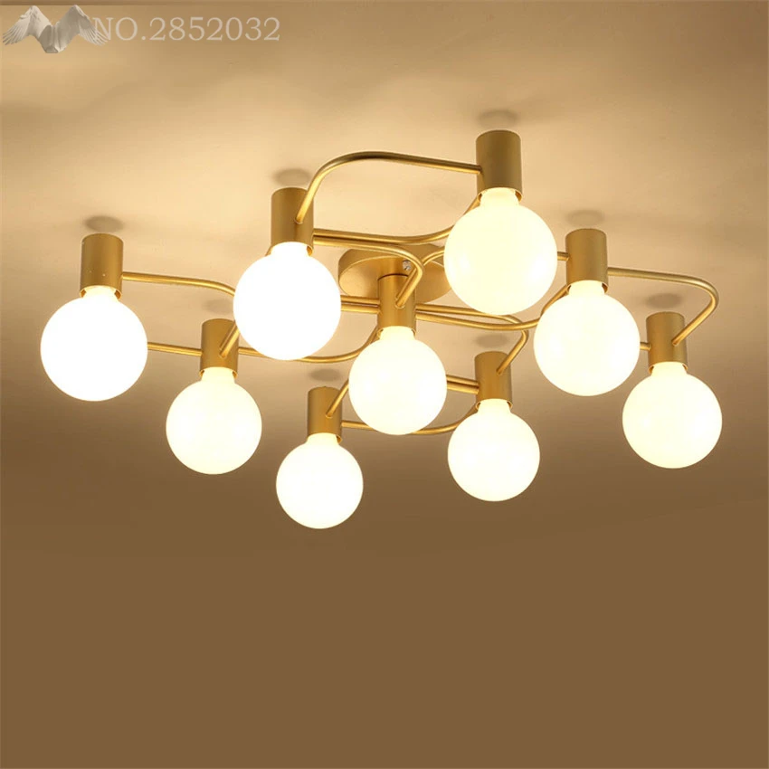 

American Creative Ceiling Lights Iron Multiple Rod Creative Personality Luminaria Simple Led Home Lighting Fixture Ceiling Lamp