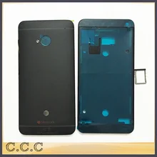 Original new complete full housing for HTC ONE M7 801e 801n 801s battery back case + front plate with sim card tray port