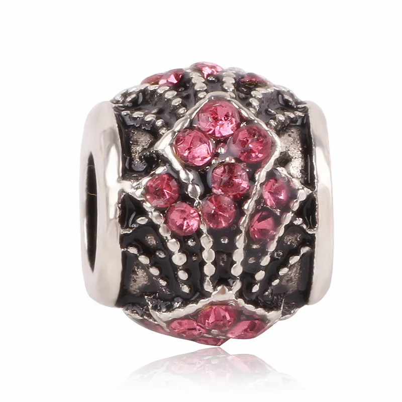 Ranqin, оригинальное ожерелье с подвеской из бисера для девушек, подходит для браслетов Pandora, европейские ювелирные изделия, Розовый фламинго - Цвет: X411