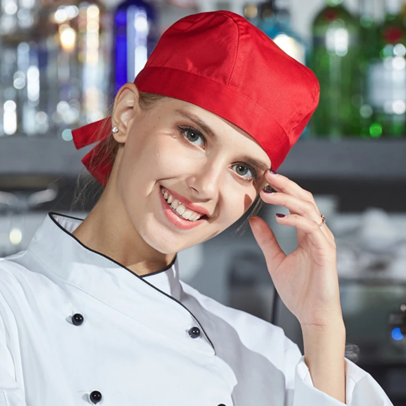 Шапка шеф повара/шапка для бара качественная шапка официантов мужчин и женщин на