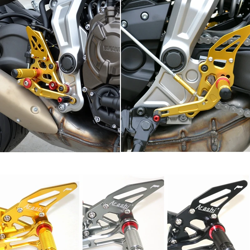CNC Adjustable Rear Set Rearsets Footrest Foot Rest For YAMAHA FZ07
