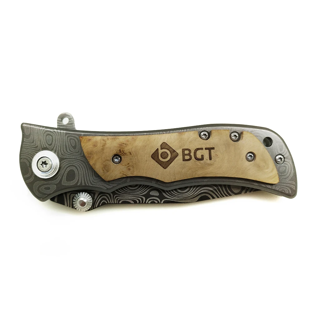 BGT 339 походный складной нож для выживания Тактические боевые Карманные Ножи EDC для охоты на открытом воздухе многофункциональные инструменты 9Cr18MOV лезвие с деревянной ручкой