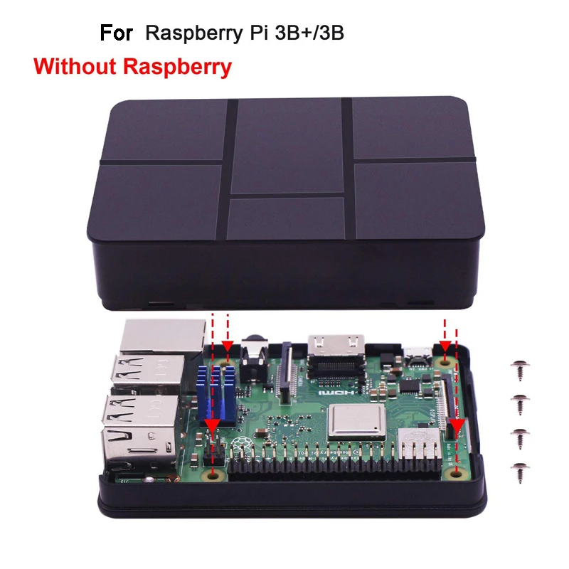 Новый Raspberry Pi 3 чехол ABS черный защитный Чехол Корпус коробка для Model B|Аксессуары