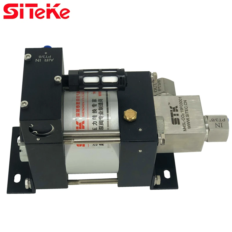 

Hot sale high quality SITEKE Brand Model: M45L-CO2 45bar-373.5bar output pressure air driven liquid CO2 pump