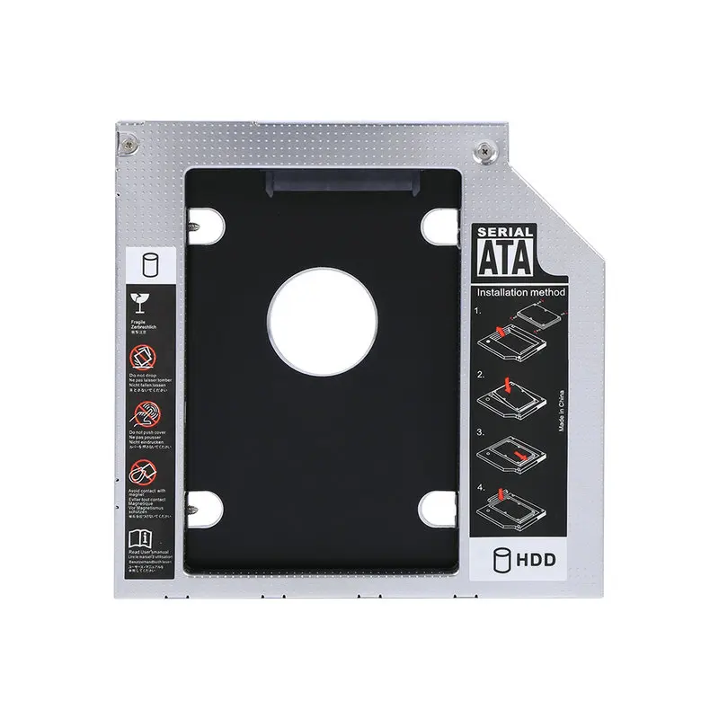 9.5mm Aluminum SATA HDD SSD Enclosure Hard Disk Drive Bay Caddy Optical