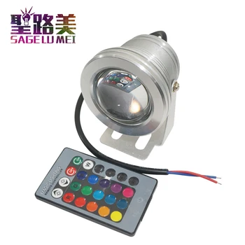 

10W 12V RGB 16 Colors LED Underwater Fountain Light Swimming Pool Pond Fish Tank Aquarium LED Light Lamp IP68 Waterproof Outdoor