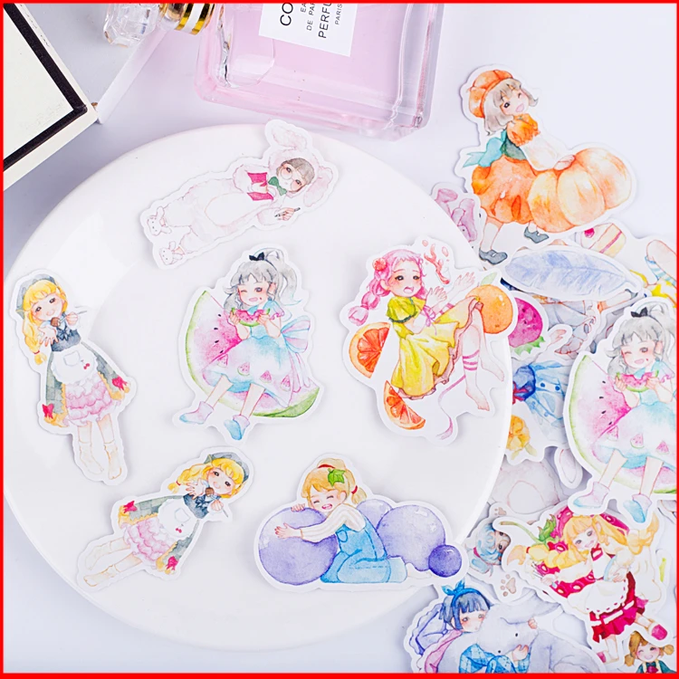 

28 pcs Sweet girl personalized scrapbook Stickers scrapbooking material personalized sticker happy planner decoration craft
