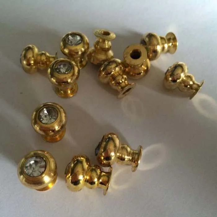 20PCS 11mm Golden Little Drawer Knob Jewelry Box Wooden cases