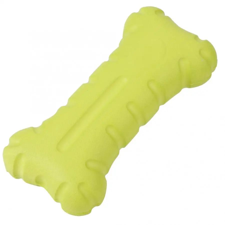 EVA Green Pet Dog Teeth Cleaning Protection Biting Chewing Bone Educational Training Toys | Дом и сад