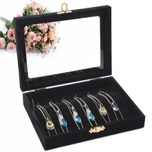 Collar de caja de recibir muestran Joyas Caja de Almacenamiento de exhibición de la Pulsera y caja de almacenamiento caja pequeña caja de cristal acrílico organizee